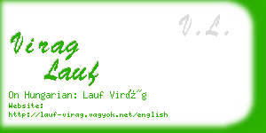 virag lauf business card